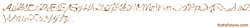 Czcionka DrunkTattoo – brązowe czcionki na białym tle