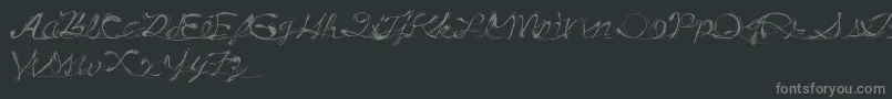 DrunkTattoo Font – Gray Fonts on Black Background