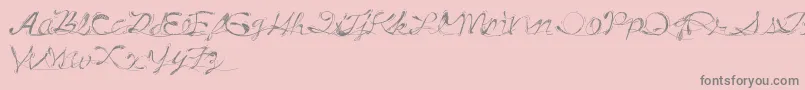 DrunkTattoo-Schriftart – Graue Schriften auf rosa Hintergrund