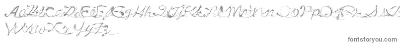 DrunkTattoo-fontti – harmaat kirjasimet valkoisella taustalla