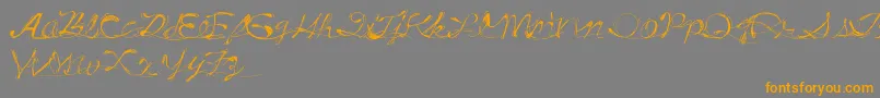 DrunkTattoo Font – Orange Fonts on Gray Background