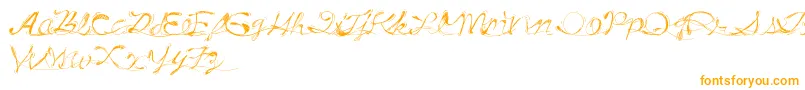 Шрифт DrunkTattoo – оранжевые шрифты на белом фоне