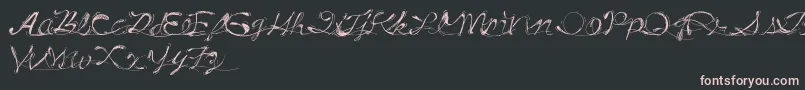 DrunkTattoo Font – Pink Fonts on Black Background