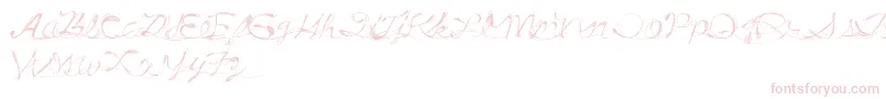 DrunkTattoo-Schriftart – Rosa Schriften auf weißem Hintergrund