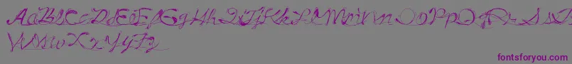 DrunkTattoo-Schriftart – Violette Schriften auf grauem Hintergrund