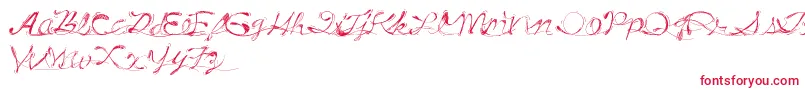Шрифт DrunkTattoo – красные шрифты на белом фоне