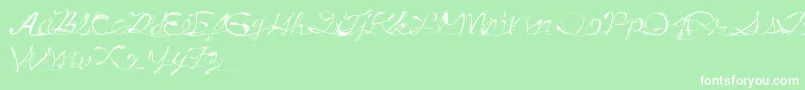 フォントDrunkTattoo – 緑の背景に白い文字