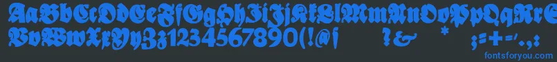 BayreutherBlaxxl Font – Blue Fonts on Black Background