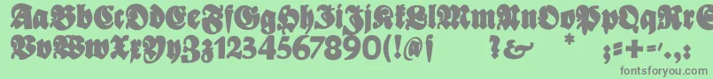 BayreutherBlaxxl Font – Gray Fonts on Green Background