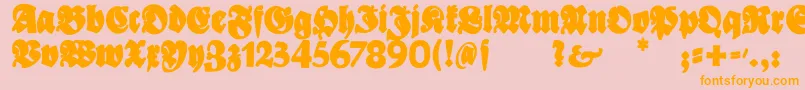 BayreutherBlaxxl Font – Orange Fonts on Pink Background