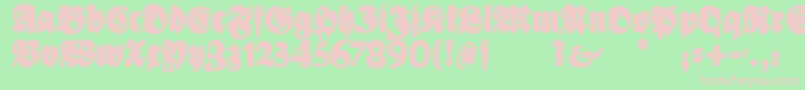 BayreutherBlaxxl Font – Pink Fonts on Green Background