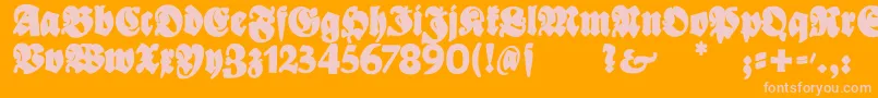BayreutherBlaxxl Font – Pink Fonts on Orange Background
