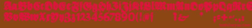 BayreutherBlaxxl Font – Red Fonts on Brown Background