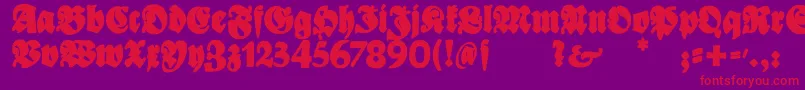 BayreutherBlaxxl Font – Red Fonts on Purple Background