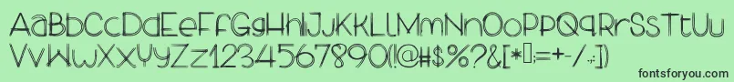 MyLekpaGirlfriend Font – Black Fonts on Green Background