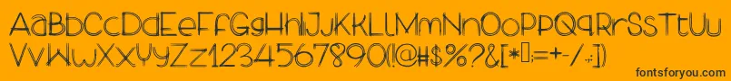 MyLekpaGirlfriend Font – Black Fonts on Orange Background