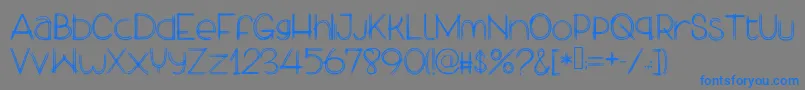 MyLekpaGirlfriend-Schriftart – Blaue Schriften auf grauem Hintergrund