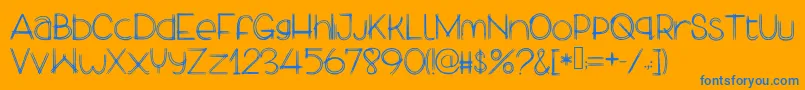 MyLekpaGirlfriend Font – Blue Fonts on Orange Background