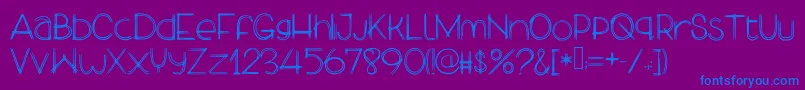 MyLekpaGirlfriend-Schriftart – Blaue Schriften auf violettem Hintergrund