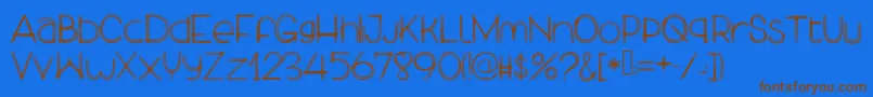 MyLekpaGirlfriend Font – Brown Fonts on Blue Background