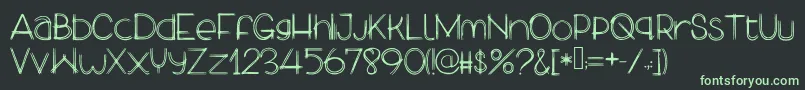 MyLekpaGirlfriend Font – Green Fonts on Black Background