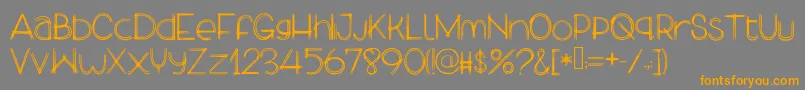 MyLekpaGirlfriend Font – Orange Fonts on Gray Background