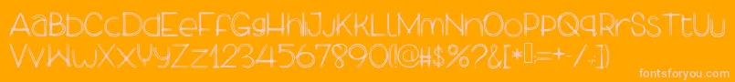 MyLekpaGirlfriend Font – Pink Fonts on Orange Background
