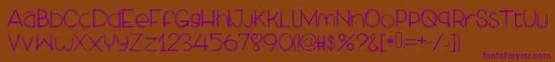 MyLekpaGirlfriend Font – Purple Fonts on Brown Background