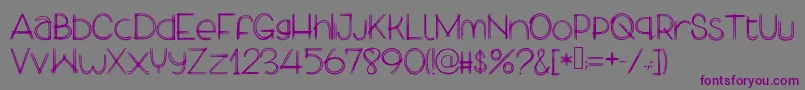 MyLekpaGirlfriend-Schriftart – Violette Schriften auf grauem Hintergrund