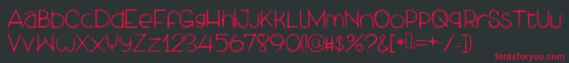 Czcionka MyLekpaGirlfriend – czerwone czcionki na czarnym tle