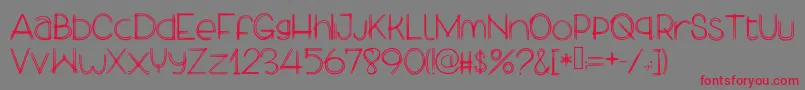 MyLekpaGirlfriend Font – Red Fonts on Gray Background