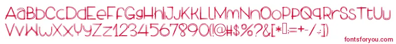 MyLekpaGirlfriend-Schriftart – Rote Schriften auf weißem Hintergrund