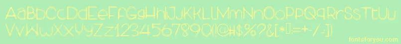 MyLekpaGirlfriend Font – Yellow Fonts on Green Background