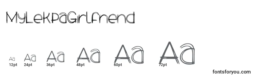 MyLekpaGirlfriend Font Sizes