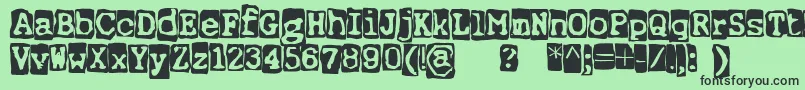 ErnstRegularbackg Font – Black Fonts on Green Background