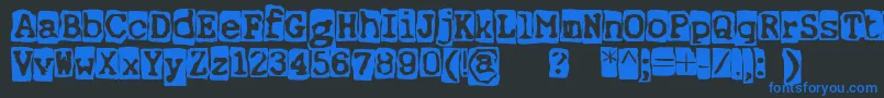 ErnstRegularbackg Font – Blue Fonts on Black Background