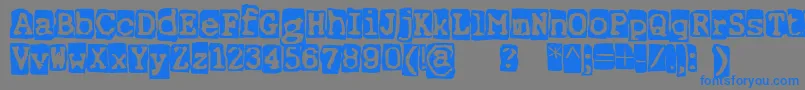 ErnstRegularbackg Font – Blue Fonts on Gray Background