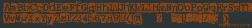ErnstRegularbackg Font – Brown Fonts on Black Background