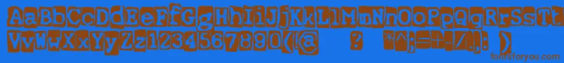 ErnstRegularbackg Font – Brown Fonts on Blue Background