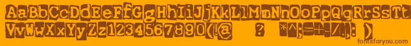 ErnstRegularbackg Font – Brown Fonts on Orange Background