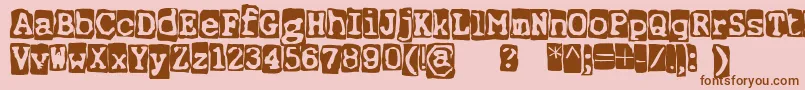 ErnstRegularbackg Font – Brown Fonts on Pink Background