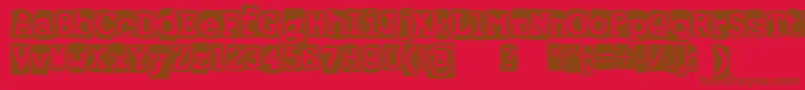 ErnstRegularbackg Font – Brown Fonts on Red Background