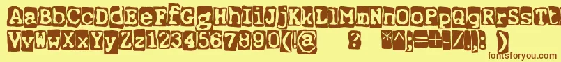 ErnstRegularbackg Font – Brown Fonts on Yellow Background