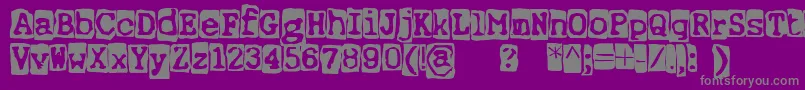 ErnstRegularbackg Font – Gray Fonts on Purple Background