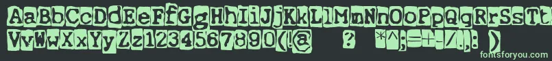 ErnstRegularbackg Font – Green Fonts on Black Background