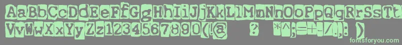 ErnstRegularbackg Font – Green Fonts on Gray Background