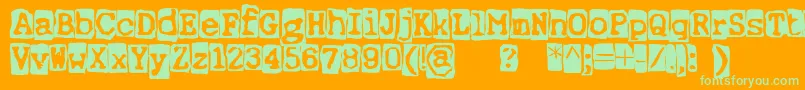 ErnstRegularbackg Font – Green Fonts on Orange Background