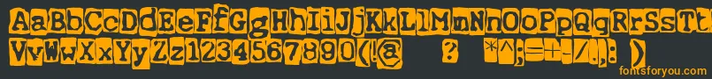 ErnstRegularbackg Font – Orange Fonts on Black Background