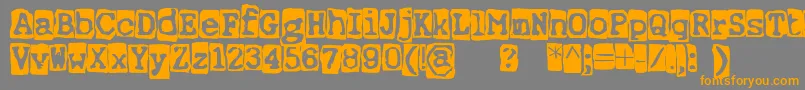 ErnstRegularbackg Font – Orange Fonts on Gray Background