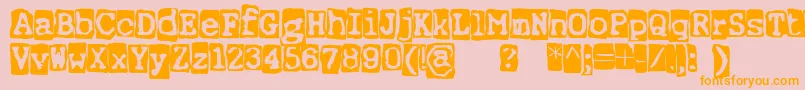 ErnstRegularbackg Font – Orange Fonts on Pink Background